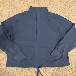 Travis Mathew Post Match Full Zip Jacket Women's Size M Lightweight Blue